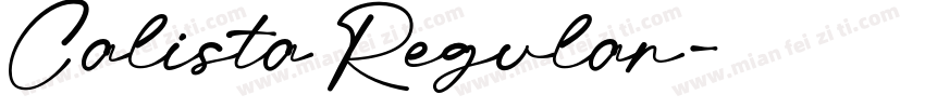 Calista Regular字体转换